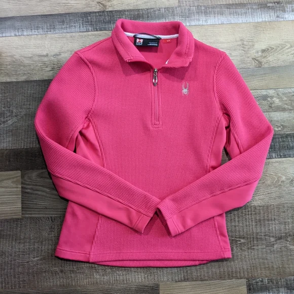 Spyder, pink quarter zip, women's small - Picture 1 of 8